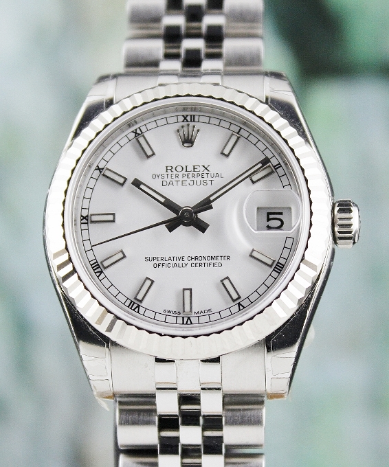 (image for) LIKE NEW UNPOLISHED ROLEX MID SIZE OYSTER PERPETUAL DATEJUST - 178274